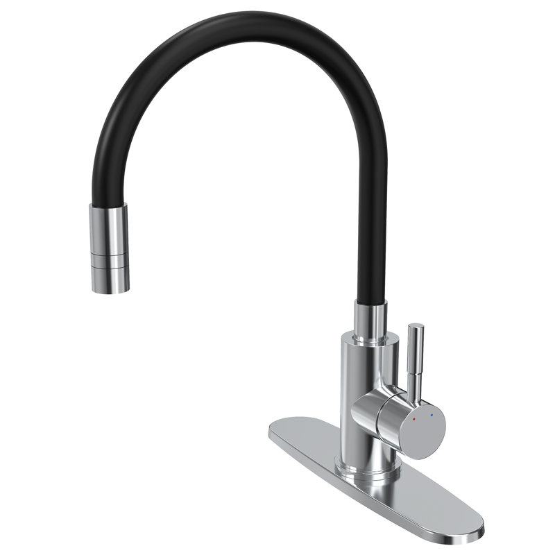 Professional Dual-Mode Pull-Out Kitchen Faucet: 360° Swivel Spout, High-Pressure Stainless Steel, Water-Saving Design Easy Installation for Kitchens and RVs
