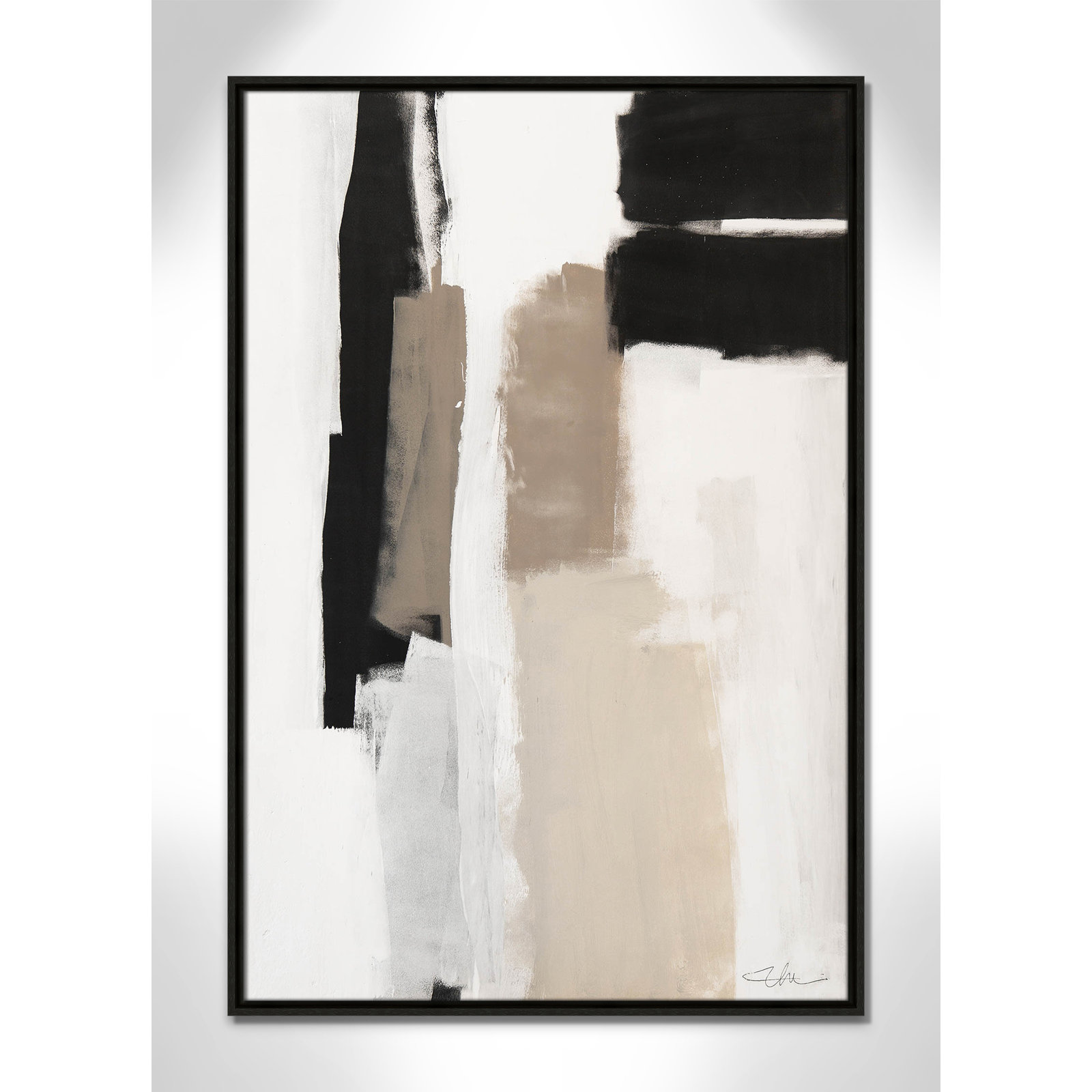 Calvin "Earth Scapes II" Print, No Mat, 37.5" H x 25.5" W x 2" D, Espresso Floater Framed