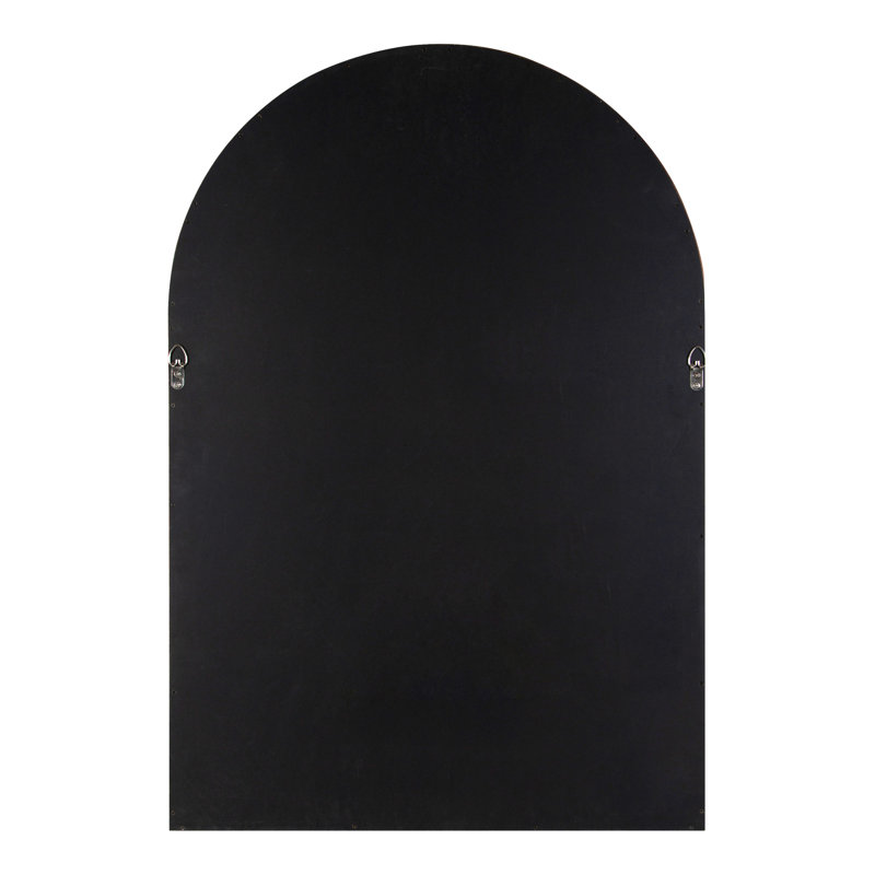 Skyeler Modern Wood Arched Accent Mirror, Brown, 20 x 30