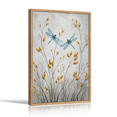 Ensemble de 1 tableau sur toile « Prairie de libellules »