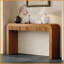 Table basse rustique en placage d'acacia pour vestibule Salon, rangement de tiroir cannelé et amp; Pieds épais et durables-440979530
