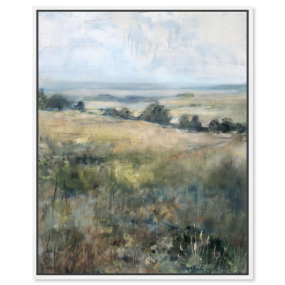 Rolling Green Canvas Vintage Farmhouse by Art Remedy