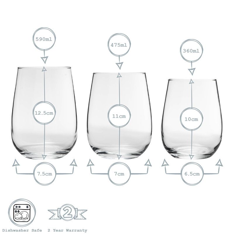 360ml Drinking Glass Set