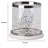 Gsy Decorative Candle Holder, Silver And White Patchwork, 7 Inch Glass