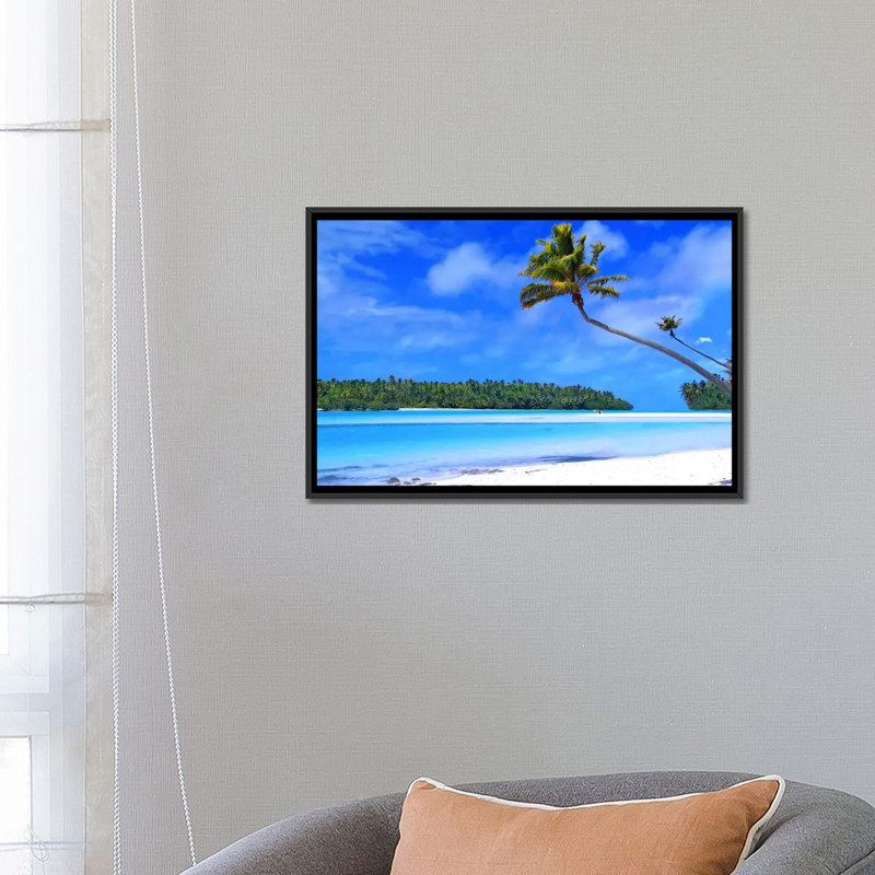 «The Island», reproduction de photo sur toile tendue, H 18 po x l 26 po x P 1,5 po, Toile avec cadre noir, Pas de tapis