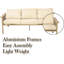 208cm Wide Outdoor Patio Sofa with Cushions