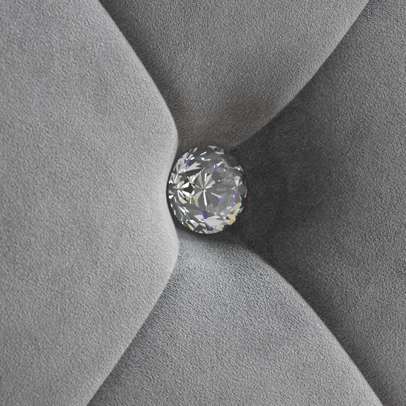 Structure de lit flottante pleine grandeur avec lumières DEL intelligentes, lit plateforme tapissier avec tête de lit Diamond