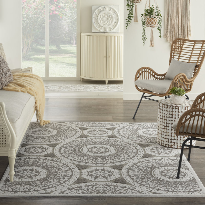 Tapis taupe moderne Romelia, Rectangle 5 pi 3 po x 7 pi 3 po