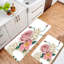 Tapis de cuisine antidérapant 2 pièces rose et rose