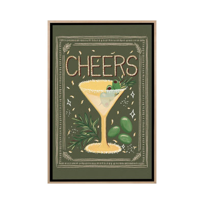 Cocktail Cheers And Olives 1 Piece Wall Art on Canvas