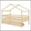 Lit en bois avec deux tiroirs-602569205