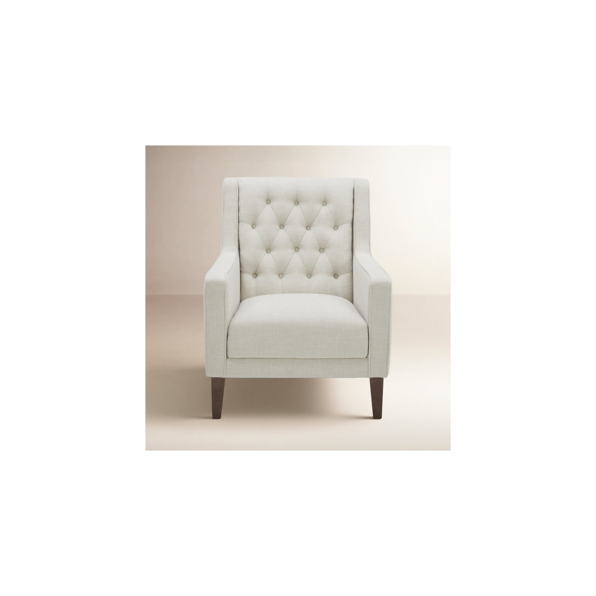 Binu Upholstered Wingback Chair, Linen Polyester