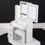 Petite coiffeuse 29,2 "+ tabouret rembourré-910892172
