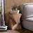 Modern Farmhouse Geometric Wood Grain End Table With Structural Design-1739591909