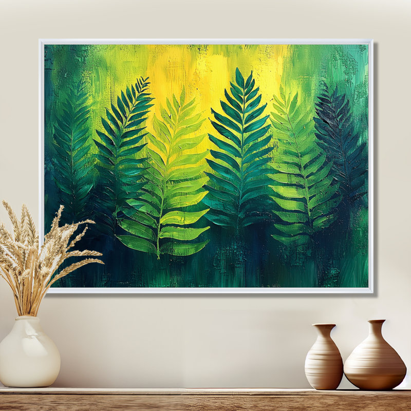 Dometrius - Floral Canvas Art Print, H 12 po x l 20 po, Impression encadrée flottante, Blanc