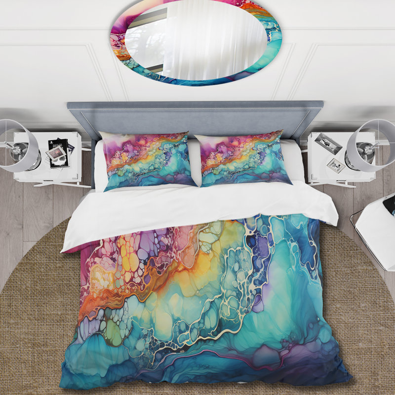 Ensemble de housse de couette Rainbow, Housse de couette très grand et 2 très grandes t