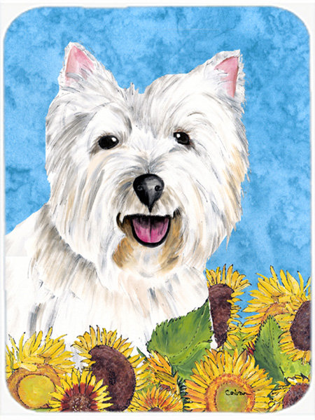 East Urban Home Westie Glass Cutting Board