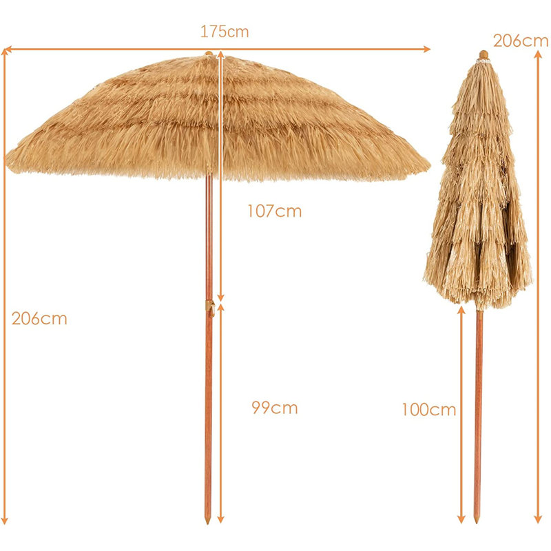 Cleethorpes 200cm Beach Umbrella Parasol