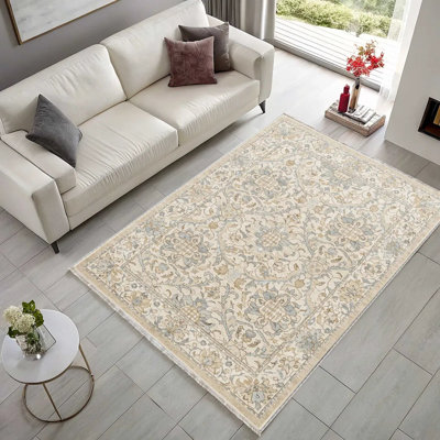 Floral Cotton and Chenille Flatweave Area Rug