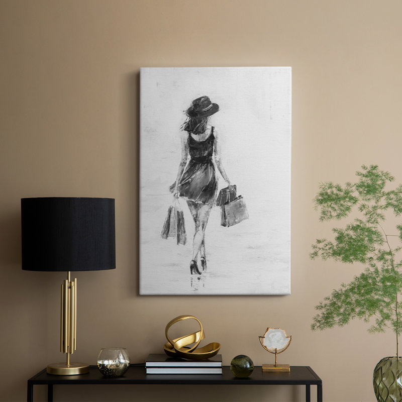 Jour de magasinage I -Galerie enveloppée Cavas, H 18 po x l 12 po