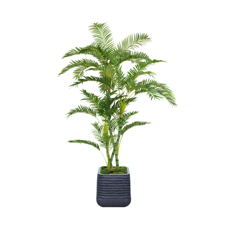 Palmier artificiel 78,57 "en pot, Noir