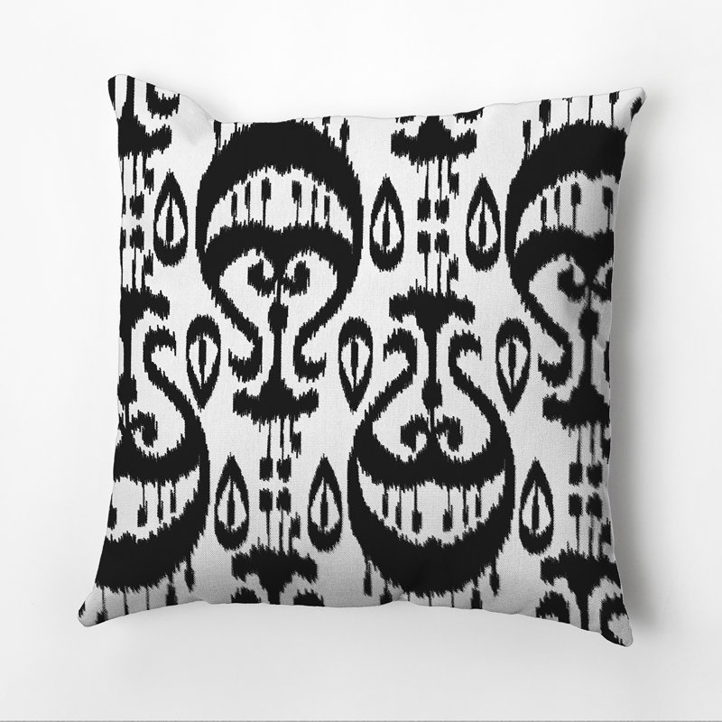 Housse de coussin d'extérieur carré Happy Hippy, H 20 po x l 20 po, Blanc