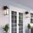 Alvester 3 - Light 25"H Black and Glod Iron Tempered Glass ETL Outdoor Wall Lantern with Dusk to Dawn-117523048