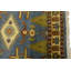 Tapis de couloir oriental bleu 3 x 10 Kazak
