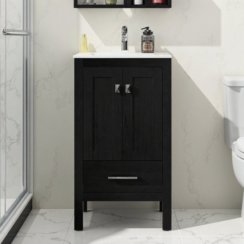 Ensemble de meuble-lavabo noir 20 po avec évier Goody