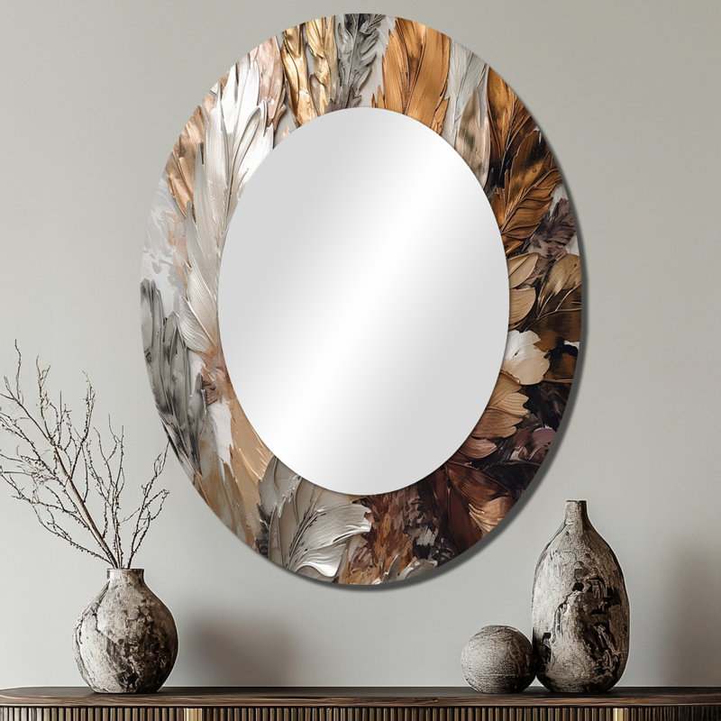 Miroir mural ovale doré, 40 po x 30 po