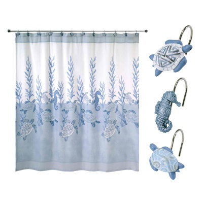Avanti Linens Caicos Shower Curtain & Hook Set