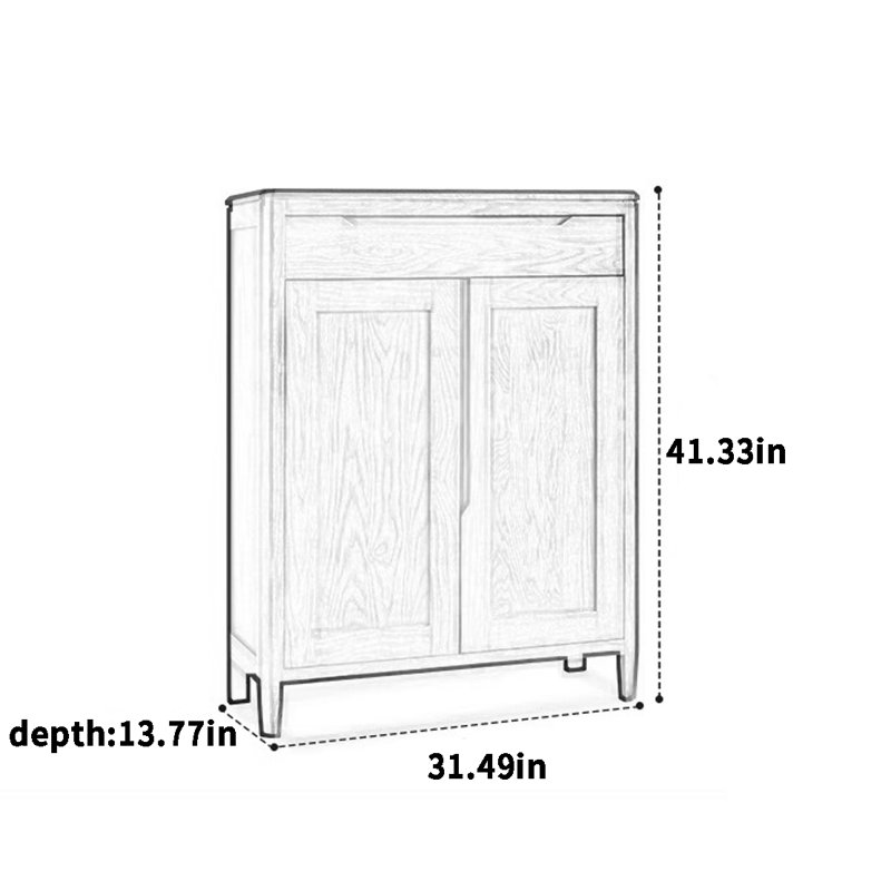 Full Solid And Minimalist Wooden Shoe Cabinet 16 Pair Solid Wood Shoe Storage Cabinet