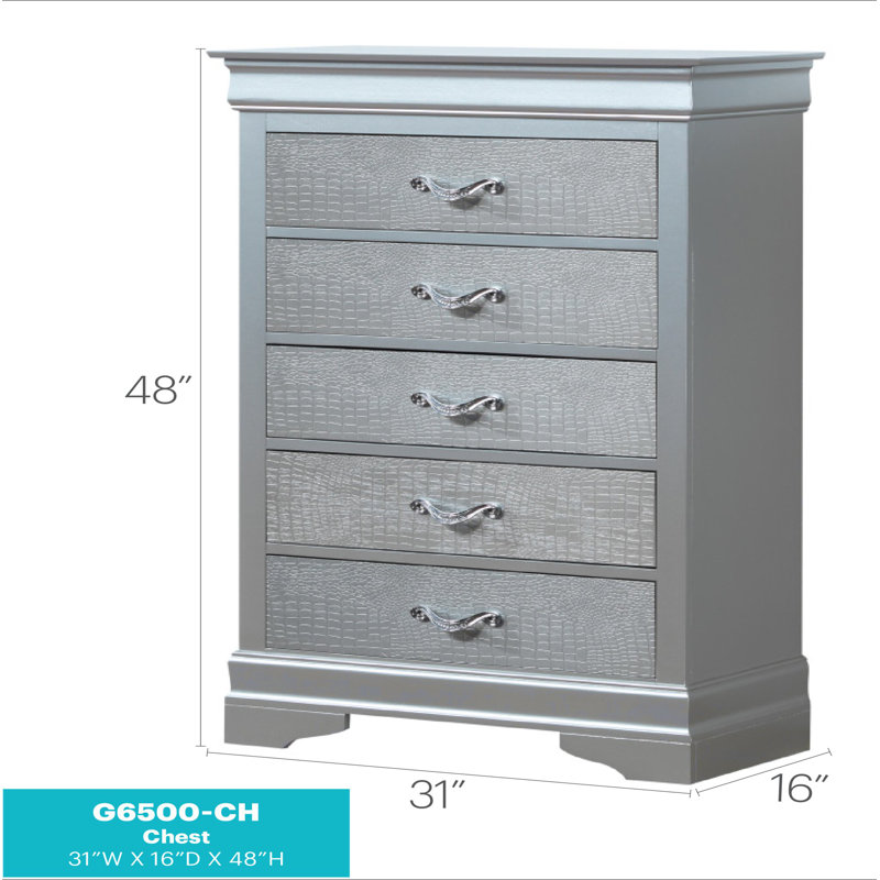 Commode Lorana G6500-CH, Grey Champagne
