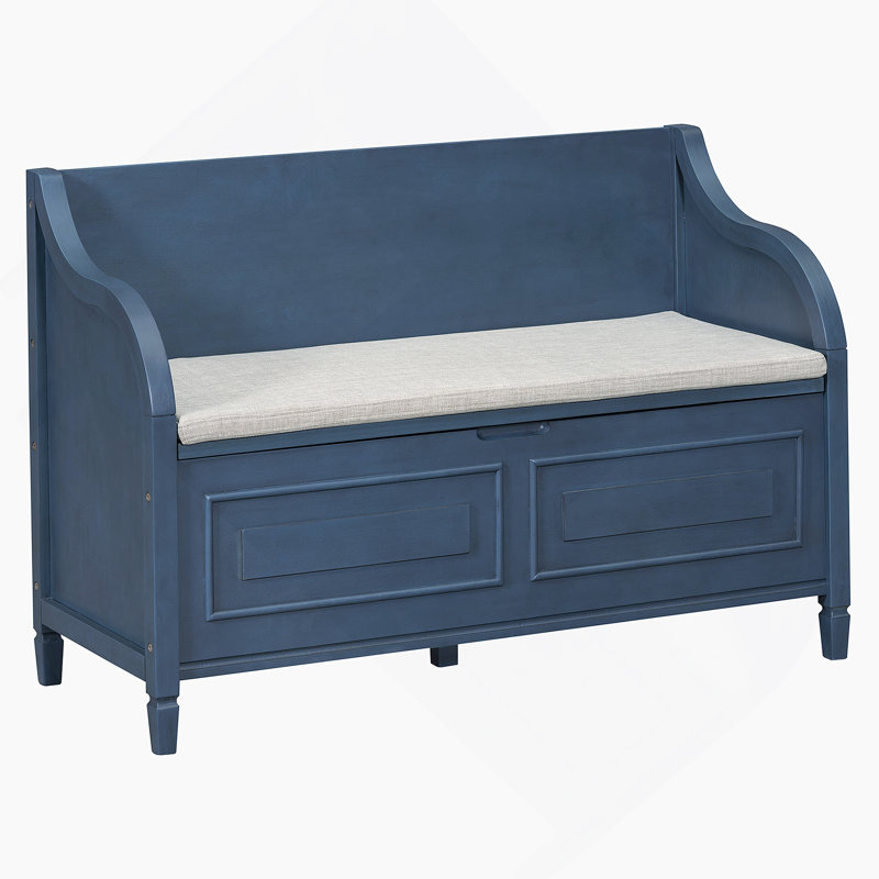 Rustic Multifunctional Storage Bench (Antique Navy), Antique Navy