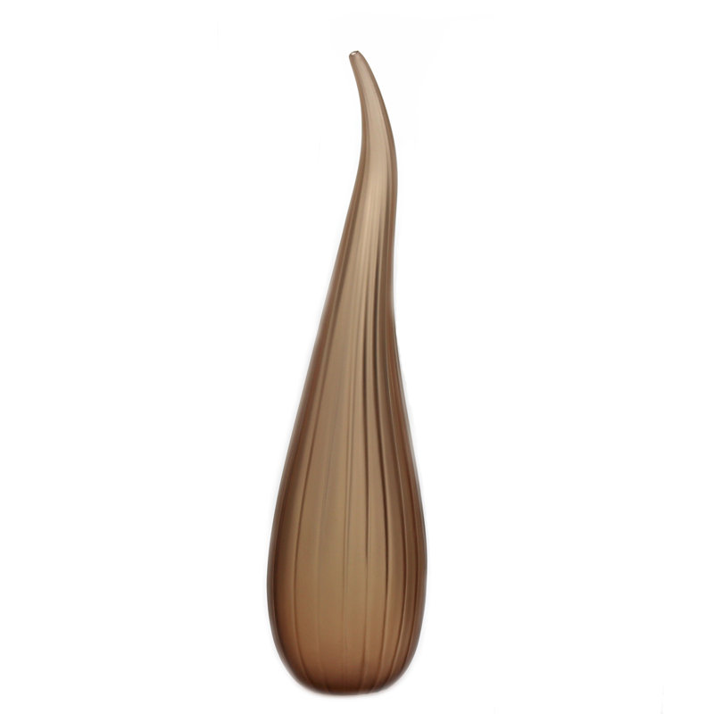 Murano Glass Stripe Vase, Tobacco
