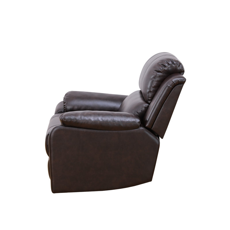 Fauteuil inclinable manuel moderne en similicuir de 38,5 po de largeur