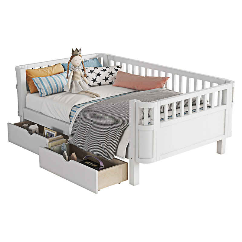 Wood Platm Bed With Drawers