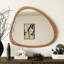 Grand miroir asymétrique 45 pouces, bois massif, habillage pour chambre à coucher, salon, salle de bain, miroir de couloir, cadre en bois, passage mural, entrée