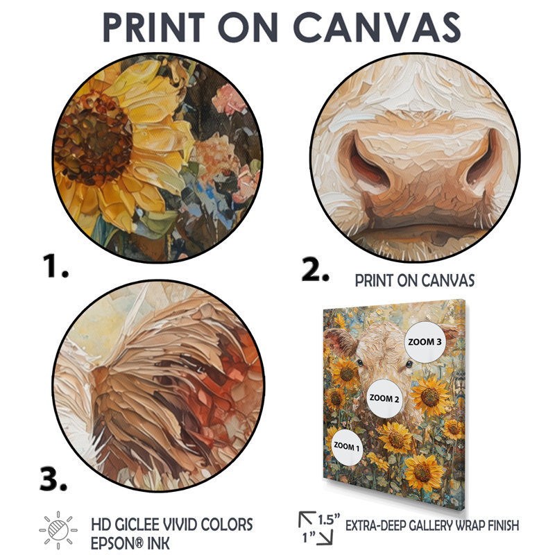 Dunnuck - Animals Canvas Wall Art, Argent argent, H 20 po x l 12 po, Reproduction encadrée d'une seule photo
