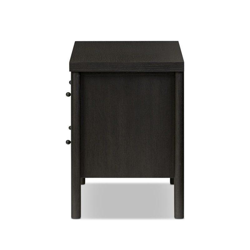 Roark Nightstand - Amber Oak, Ebony Oak