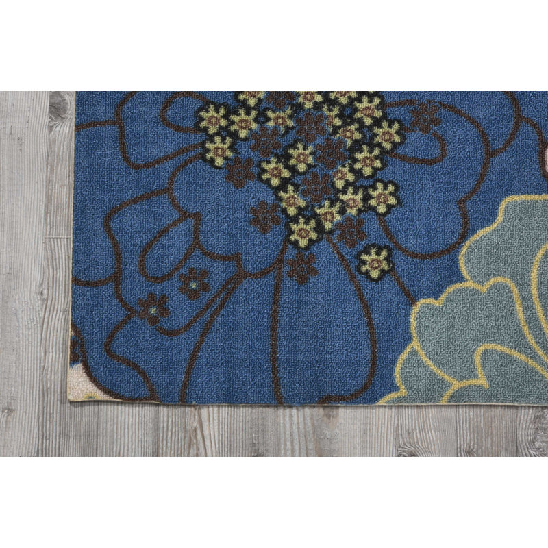 Tapis bleu moderne Dian, Rectangle 2 pi 3 po x 3 pi 9 po