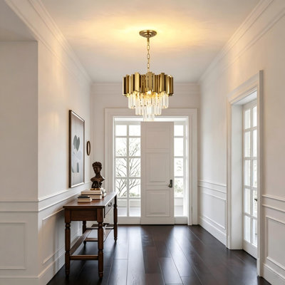 Lustre tambour à 3 lumières à intensité variable Littie