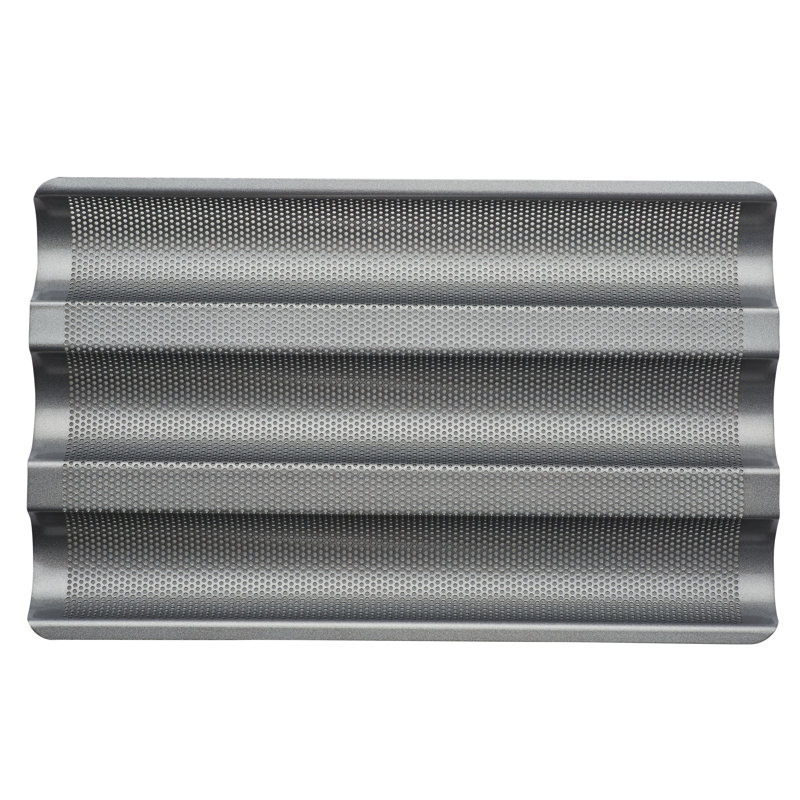 Graphite Steel Non-Stick 3-Channel Baguette Tray