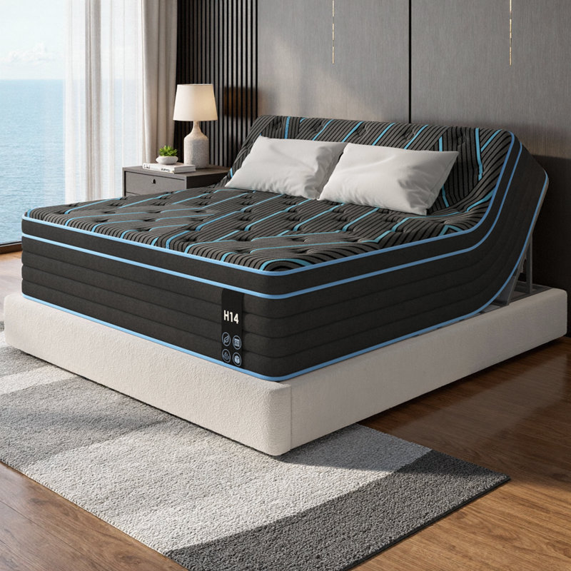 Premium Hybrid Mattress in Twin/Queen/King Sizes - Medium Firm Support with Pocket Springs and Safe Memory Foam in 10/12/14 Inch