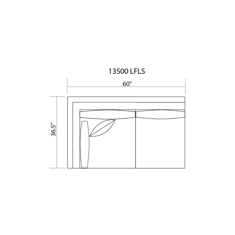 3 Piece Modular Corner Sectional, Robin Rainfall Polyester