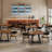 Square Dining Table, 31.5" Industrial Dinner Table-688064842-688064845