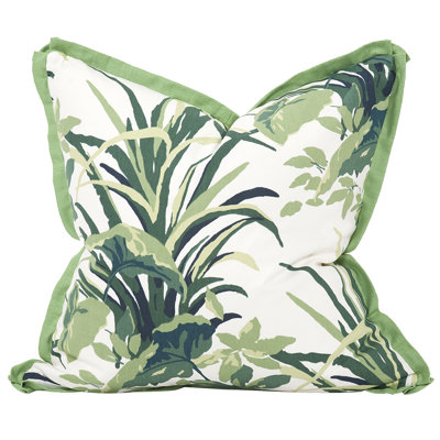 Floral Cotton Reversible Throw Pillow
