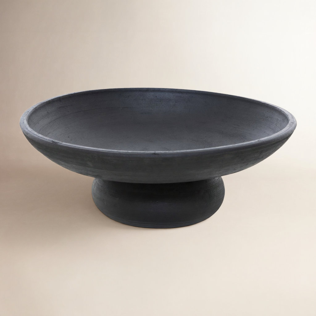 Perla Bowls, Aged Black Terracotta