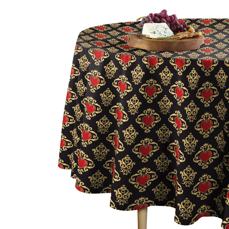 Smyre Geometric Round Tablecloth, 84" x 84"