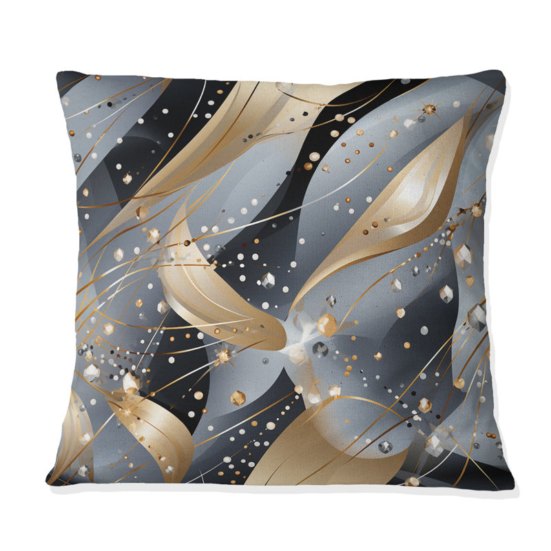 Abstract Throw Pillow, 16"H x 16"W